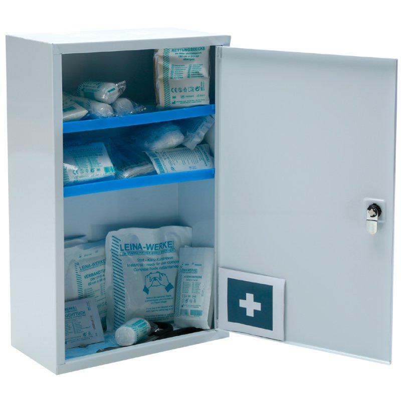 LEINA-WERKE coffret de premiers secours Medisan B sans contenu, blanc nacré, 300×140×460 mm
